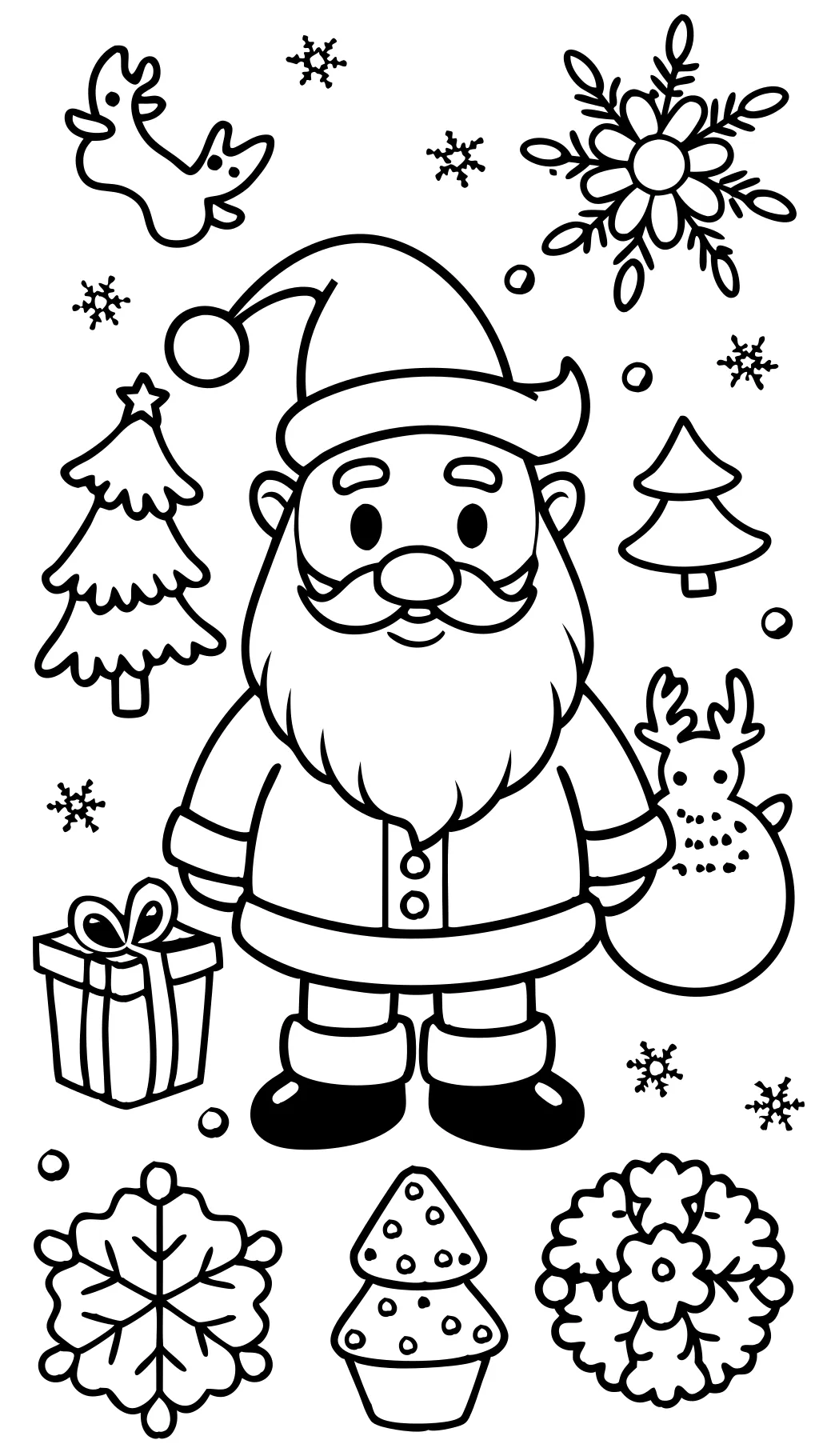 santa coloring pages free printable